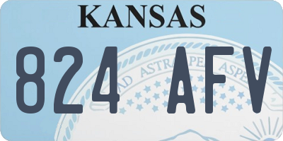KS license plate 824AFV
