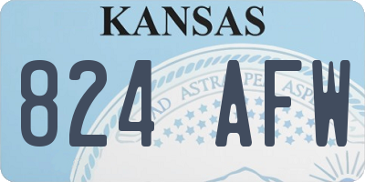 KS license plate 824AFW
