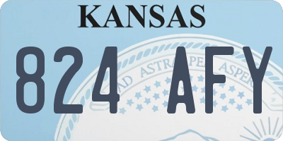 KS license plate 824AFY