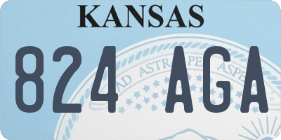 KS license plate 824AGA