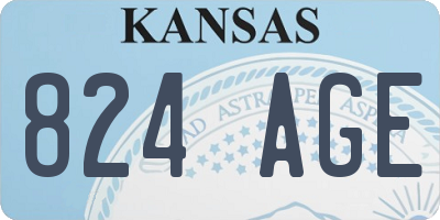 KS license plate 824AGE