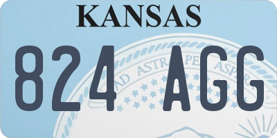 KS license plate 824AGG