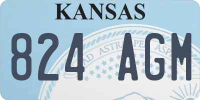 KS license plate 824AGM