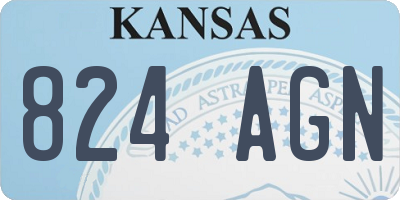 KS license plate 824AGN