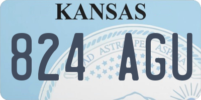 KS license plate 824AGU