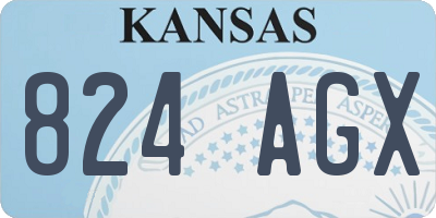 KS license plate 824AGX