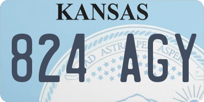 KS license plate 824AGY