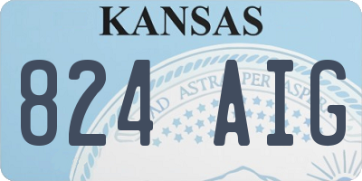 KS license plate 824AIG