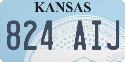 KS license plate 824AIJ