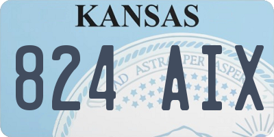 KS license plate 824AIX