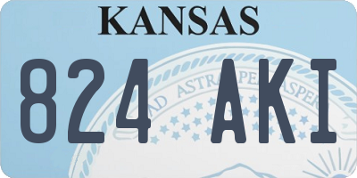 KS license plate 824AKI