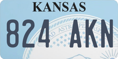 KS license plate 824AKN