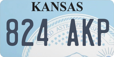 KS license plate 824AKP