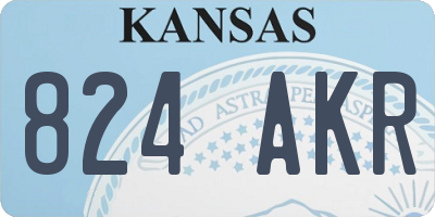 KS license plate 824AKR