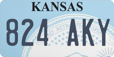 KS license plate 824AKY