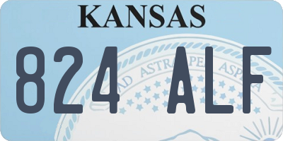 KS license plate 824ALF