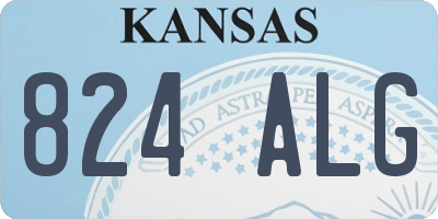 KS license plate 824ALG