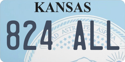 KS license plate 824ALL