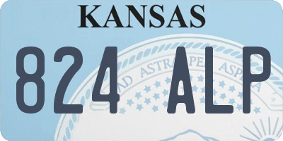 KS license plate 824ALP