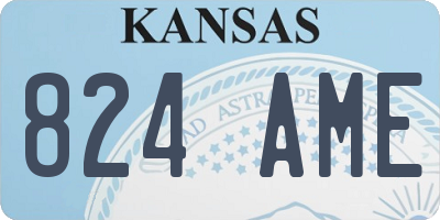 KS license plate 824AME