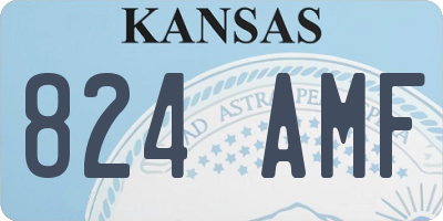 KS license plate 824AMF