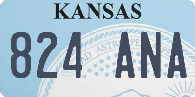 KS license plate 824ANA