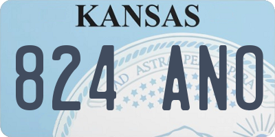 KS license plate 824ANO