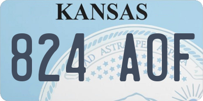 KS license plate 824AOF