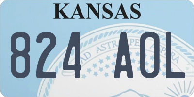 KS license plate 824AOL