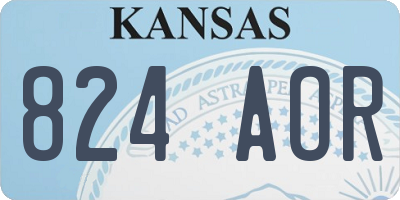 KS license plate 824AOR