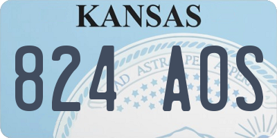 KS license plate 824AOS
