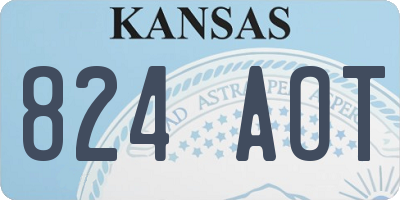 KS license plate 824AOT