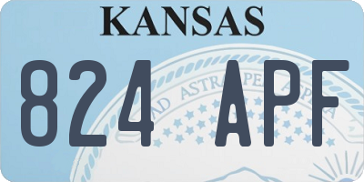 KS license plate 824APF