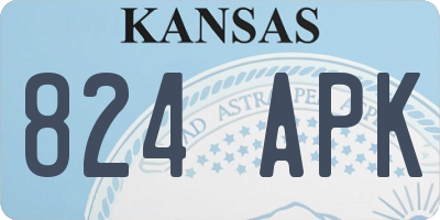 KS license plate 824APK