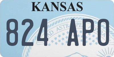 KS license plate 824APO