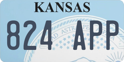 KS license plate 824APP