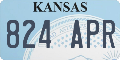 KS license plate 824APR