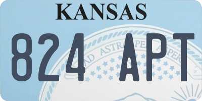 KS license plate 824APT