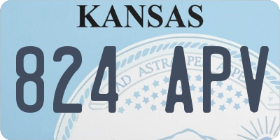 KS license plate 824APV