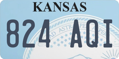 KS license plate 824AQI