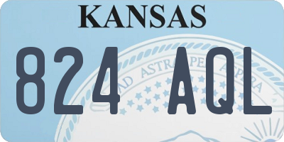 KS license plate 824AQL