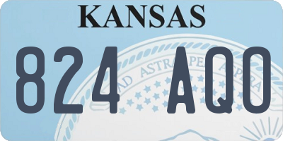 KS license plate 824AQO