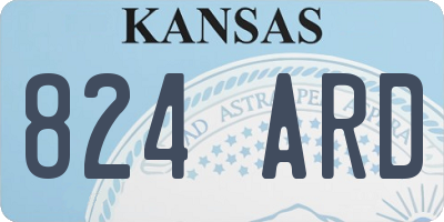 KS license plate 824ARD
