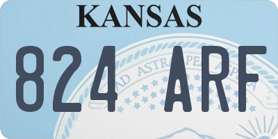 KS license plate 824ARF