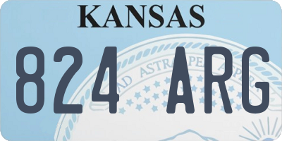 KS license plate 824ARG