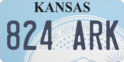 KS license plate 824ARK