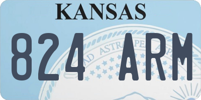 KS license plate 824ARM