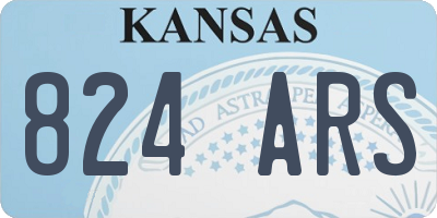 KS license plate 824ARS