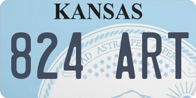 KS license plate 824ART