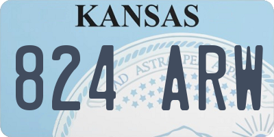 KS license plate 824ARW